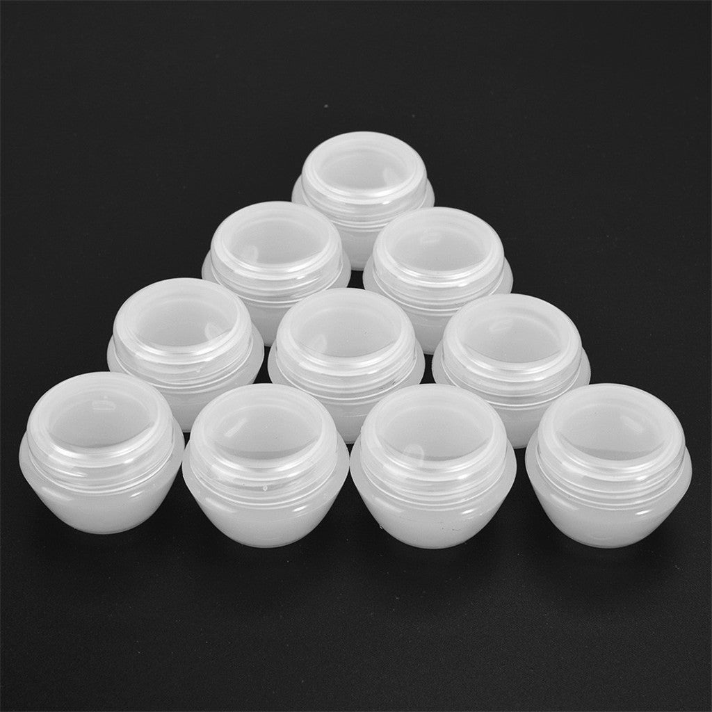 Makeup Comestics Set - 50pcs Disposable Gloss Wand Lip Brush and 10pcs Clear Eye Cream Container Vials Bottle