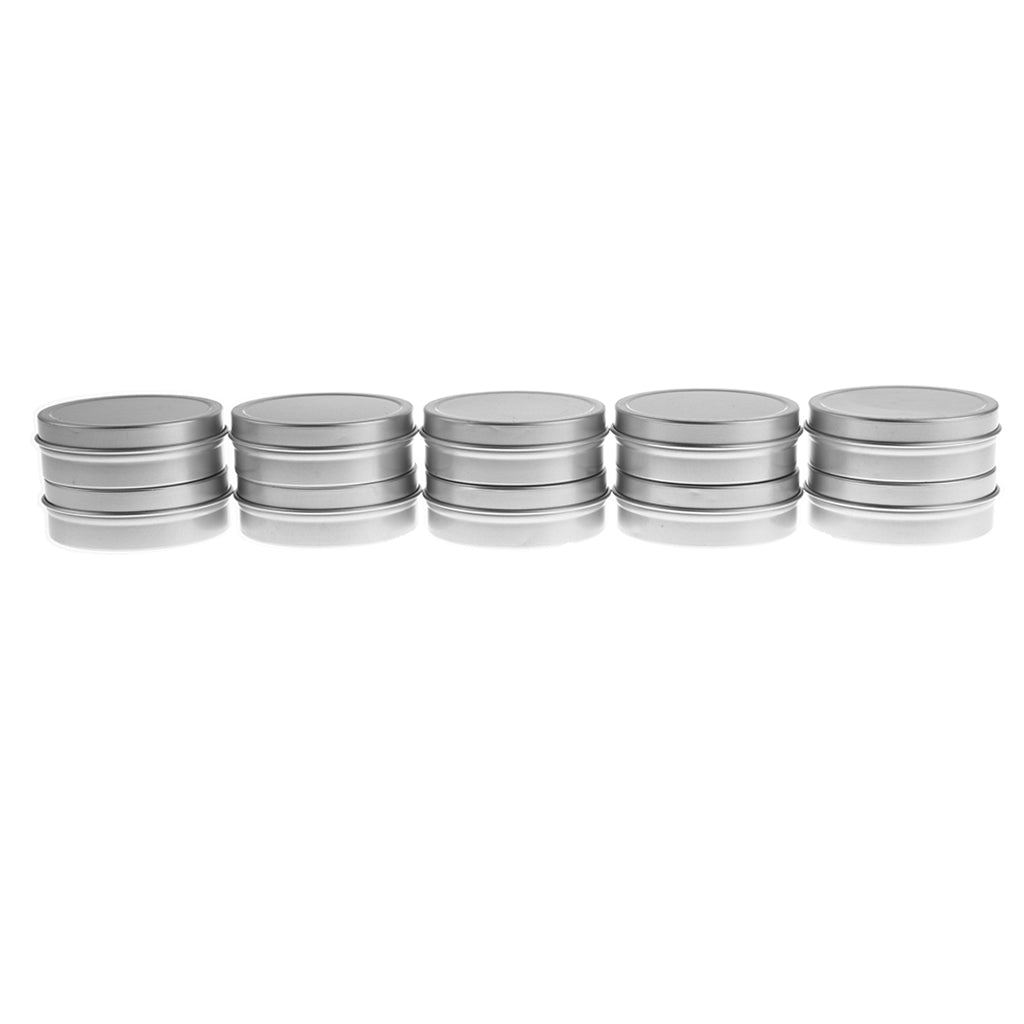 10x 60ml Round Aluminum Cosmetics Cream Empty Lip Balm Containers Jars Tin