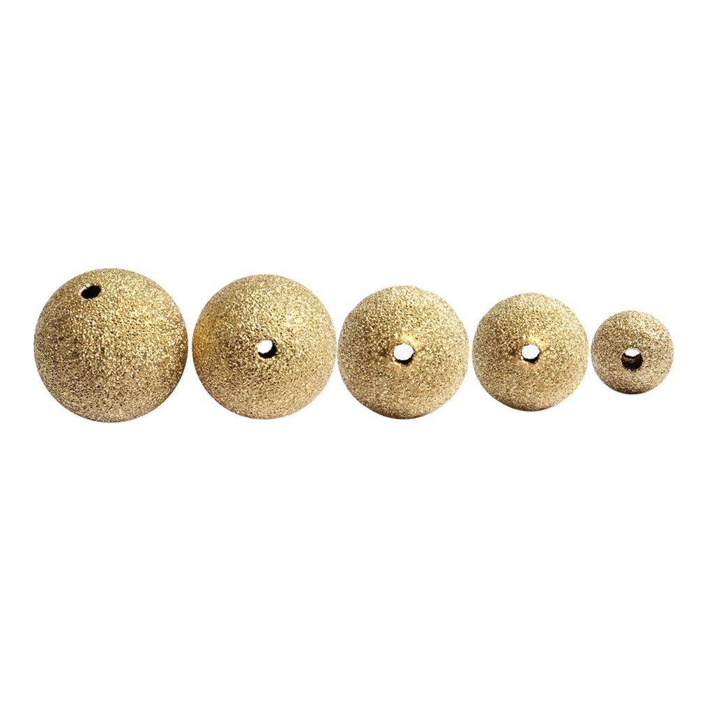 20 Pieces Round Metal Brass Loose Spacer Beads Charms for Jewelry Pendant Making 16mm