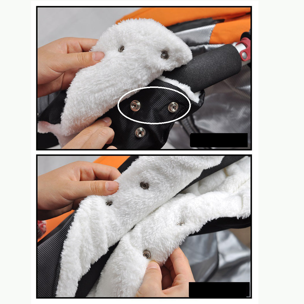 Baby Pram Gloves Pushchair Stroller Winter Warm Fingerless Hand Muff Anti-freezing