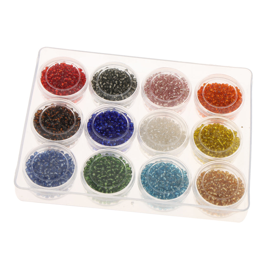 3600pcs Multicolor 2mm Loose Beads Glass Seed Beads for DIY Bracelets,Necklaces Jewelry Making Box Kit