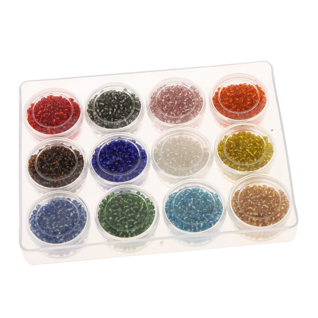 3600pcs Multicolor 2mm Loose Beads Glass Seed Beads for DIY Bracelets,Necklaces Jewelry Making Box Kit