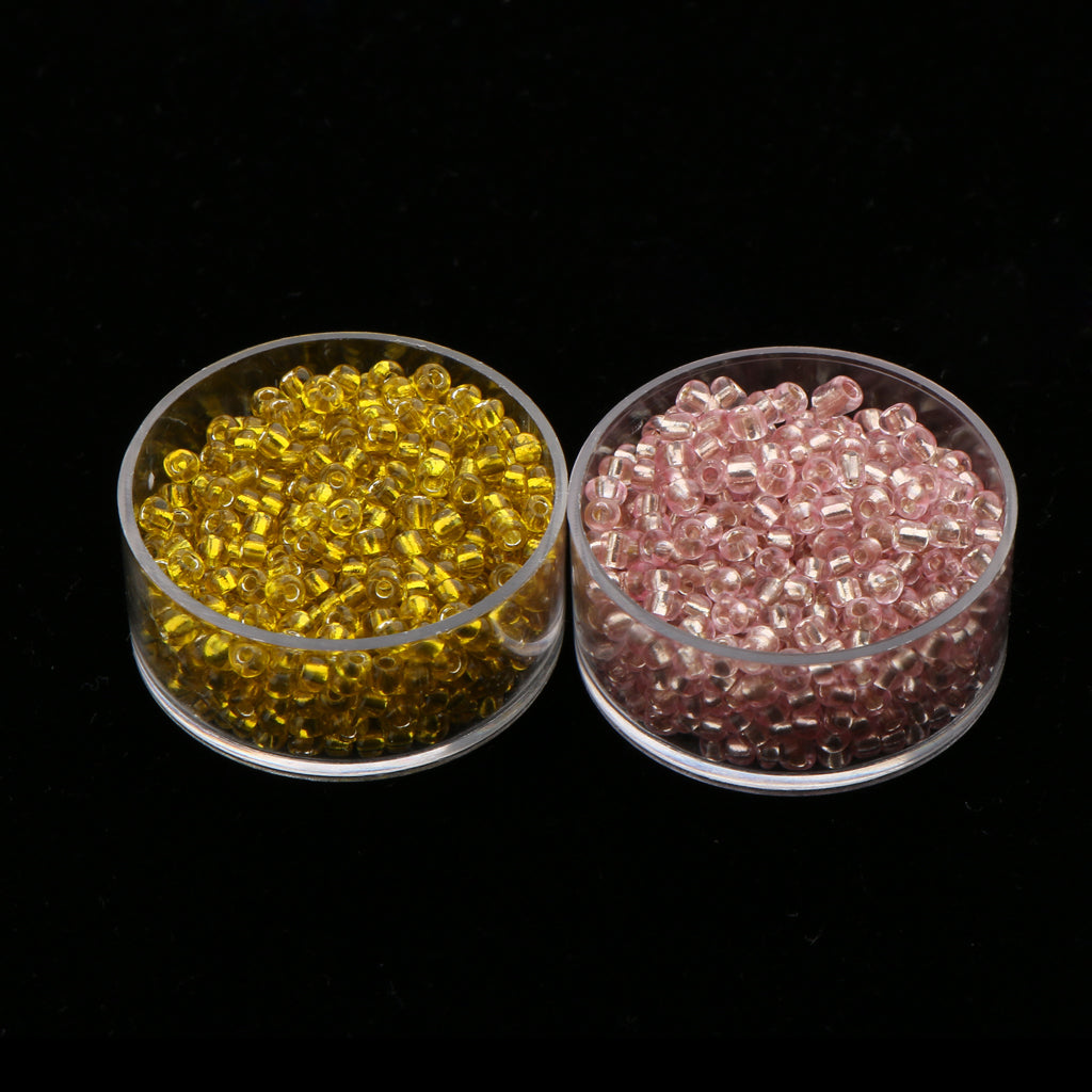 3600pcs Multicolor 2mm Loose Beads Glass Seed Beads for DIY Bracelets,Necklaces Jewelry Making Box Kit