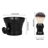 Salon Barber Bathroom Set Portable Plastic Shave Soap Bowl Mug Cup with Soft Nylon Hair Shaving Brush