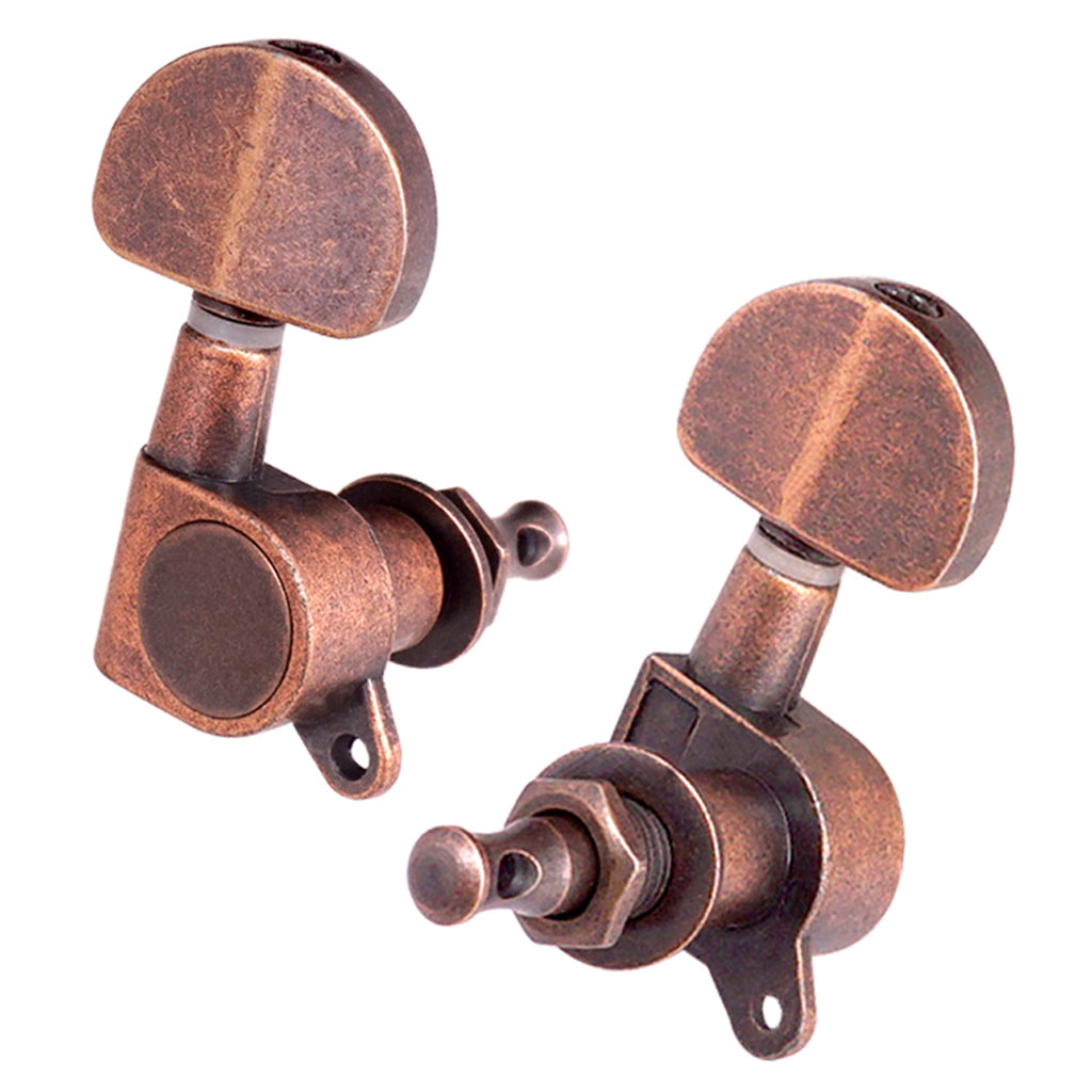 Acoustic Guitar Tuning Peg Tuner Round Machine Head for Electric Guitar 3R3L