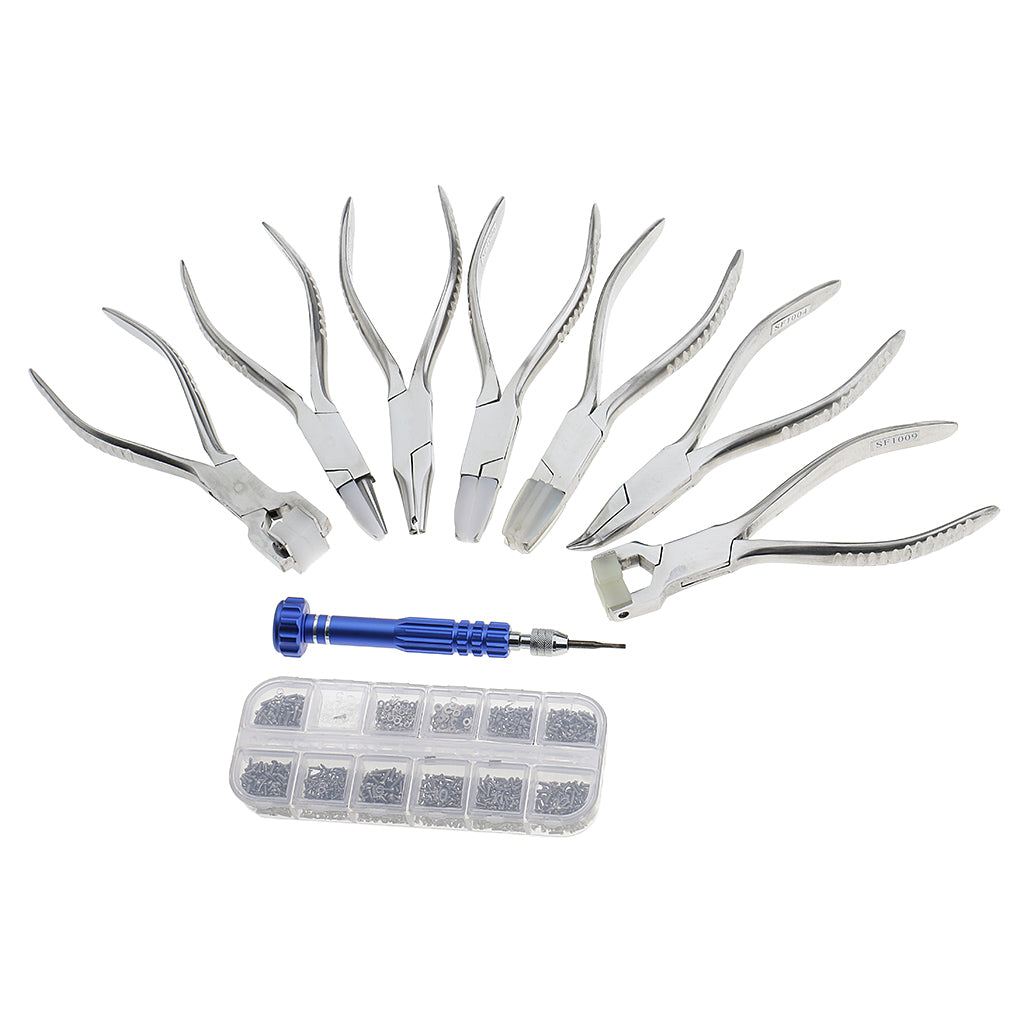 Optical Eyeglasses Sunglasses Glasses Precision Multi Purpose Screwdriver Pliers Nose Pads Screw Nut Repair Tools Set