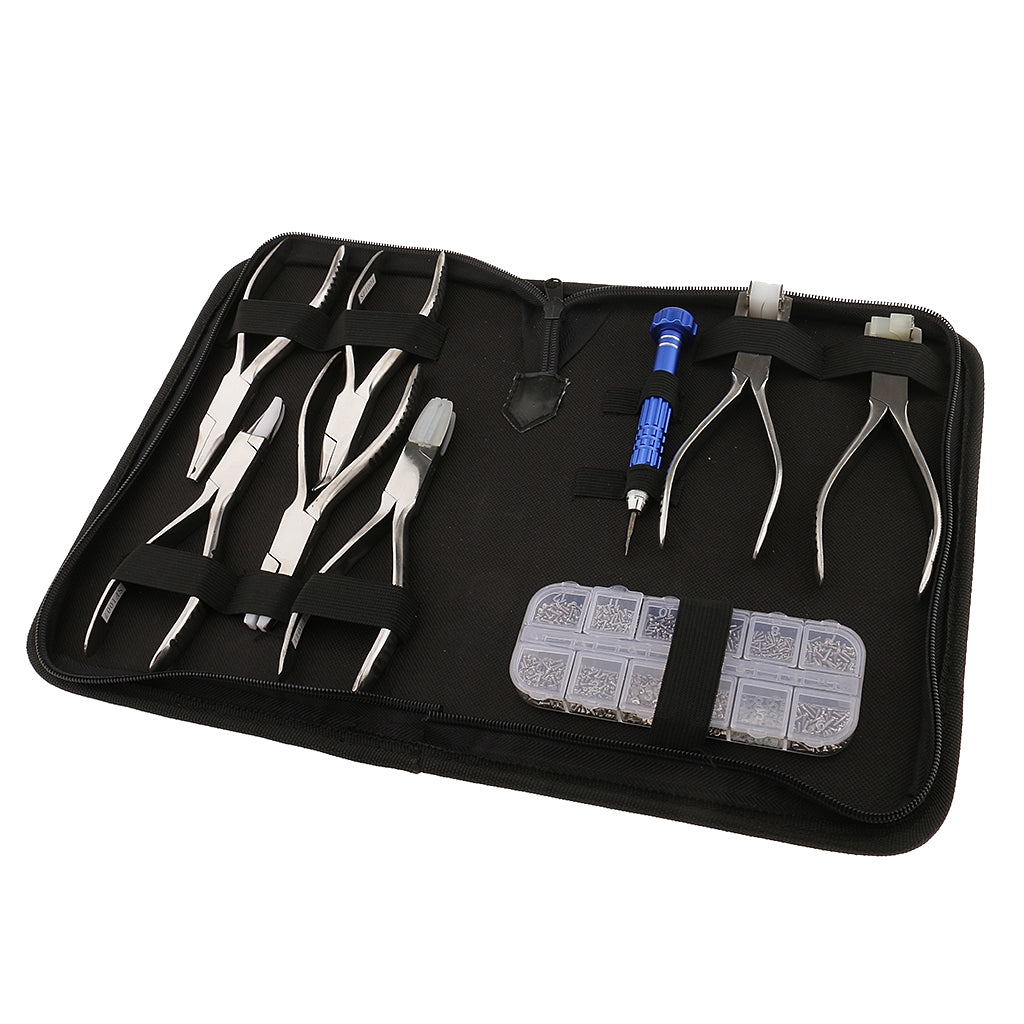 Optical Eyeglasses Sunglasses Glasses Precision Multi Purpose Screwdriver Pliers Nose Pads Screw Nut Repair Tools Set