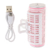 Compact Size USB Rechargeable Double-Deck Roller Hair Curler Hair Roller Women Hair Styling Tools with USB Cable Pink