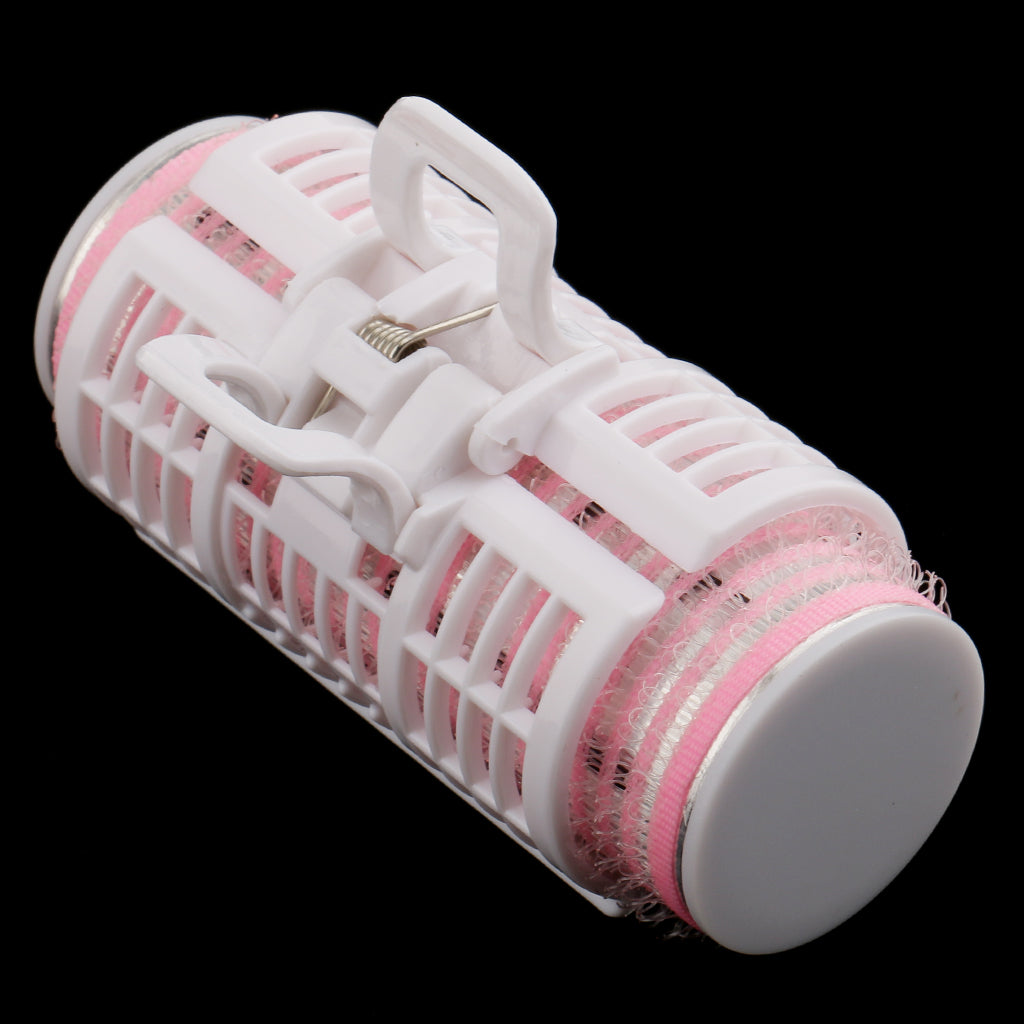 Compact Size USB Rechargeable Double-Deck Roller Hair Curler Hair Roller Women Hair Styling Tools with USB Cable Pink