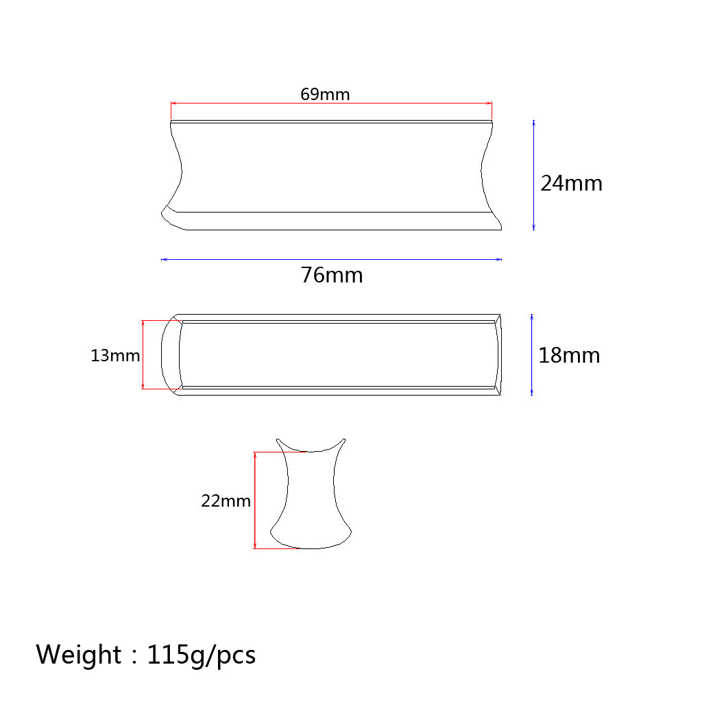 Chrome Plated Stainless Steel Lap Slide Bar for Hawaii Electric Guitar Parts