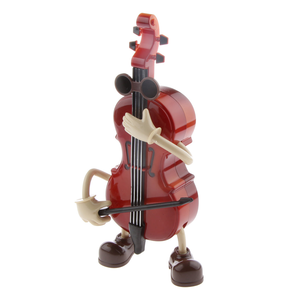 Cute Guy Swing Windup Cello Music Box Musical Toy Table Ornament Kids Gift