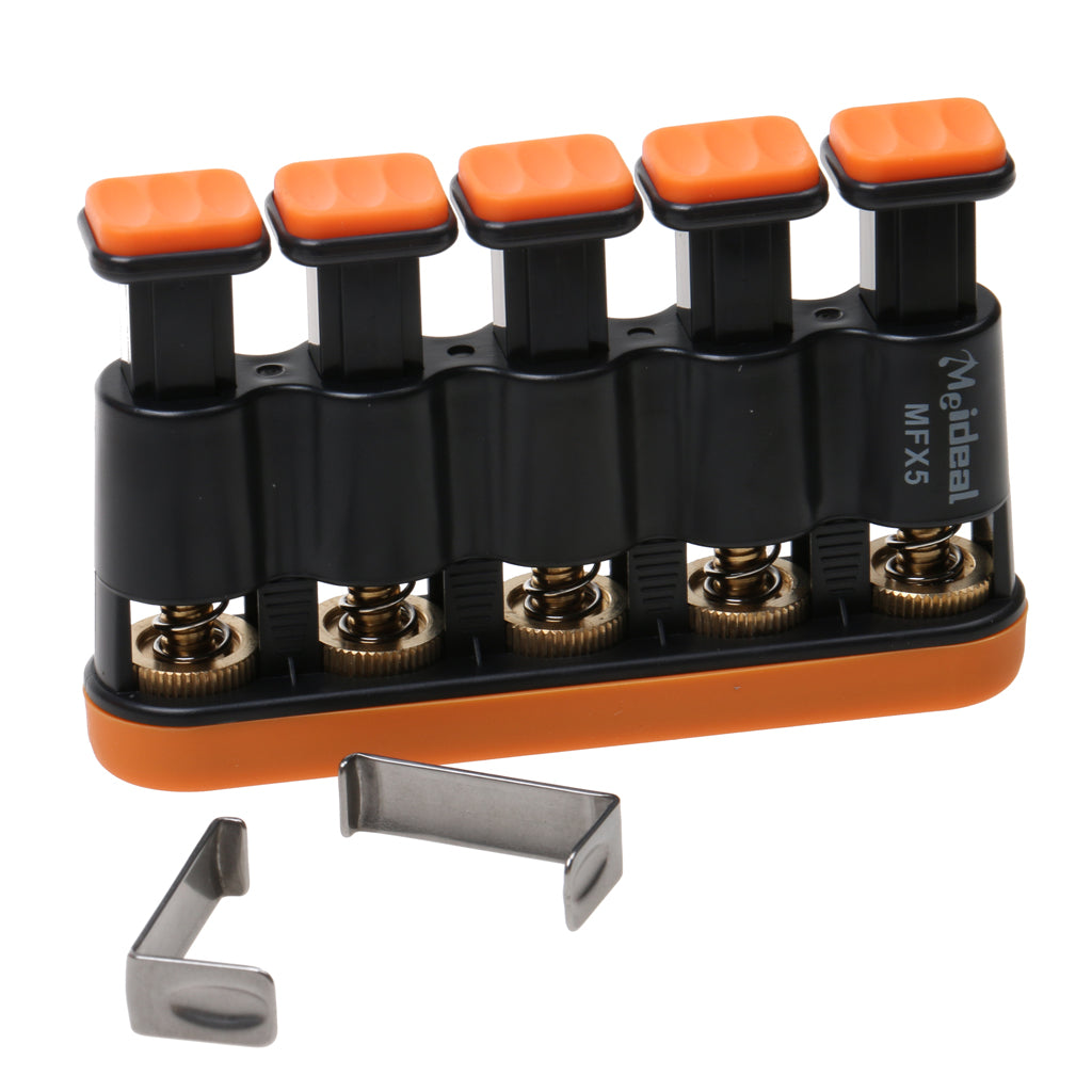 Guitar Beginner Hand Exerciser Finger Strengthener Trainer Hand Exerciser Orange & Black