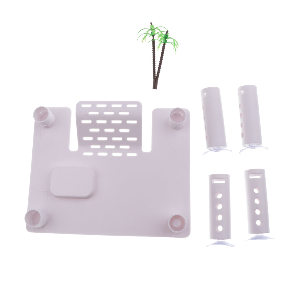 Reptile Chill Out Platform, Basking & Climbing Platform - Turtle Terrapin - Coconut tree