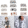 Load image into Gallery viewer, Cotton Muslin Receiving Blanket Swaddle Bedding Cover for Baby Black Pattern