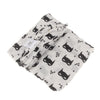 Cotton Muslin Receiving Blanket Swaddle Bedding Cover for Baby Black Pattern