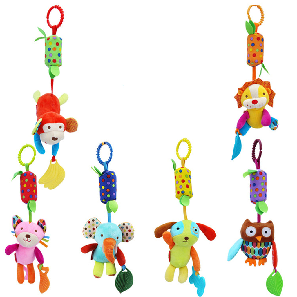 Baby Hanging Toys Puppet Handbells Baby Car Crib Stroller Toys Cat