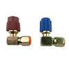 A/C High & Low Side Coupler R12 To R134a Adapter 90 degrees Quick Connector