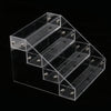 4 Tiers Acrylic Makeup Nail Polish Display Stand Organizer Clear Holder Rack