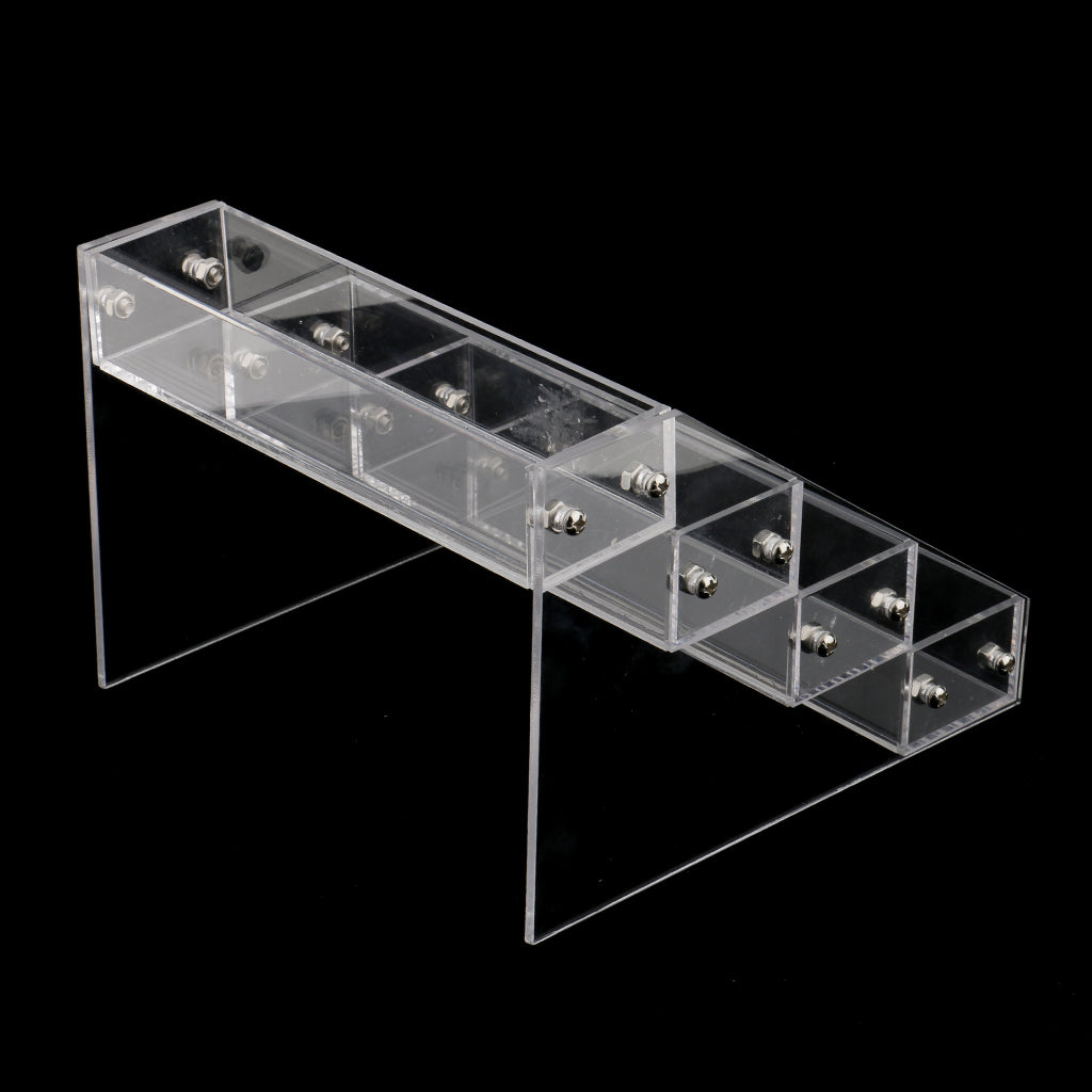 4 Tiers Acrylic Makeup Nail Polish Display Stand Organizer Clear Holder Rack