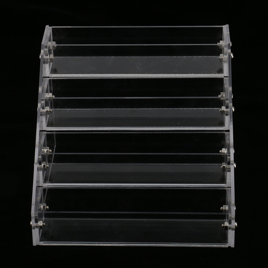 4 Tiers Acrylic Makeup Nail Polish Display Stand Organizer Clear Holder Rack