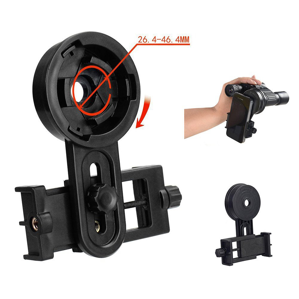 Universal Camera Adapter Smartphone Capturer Holder Mount Barcket for Binoculars Monocular Scopes Telescopes 26.4-46.4mm