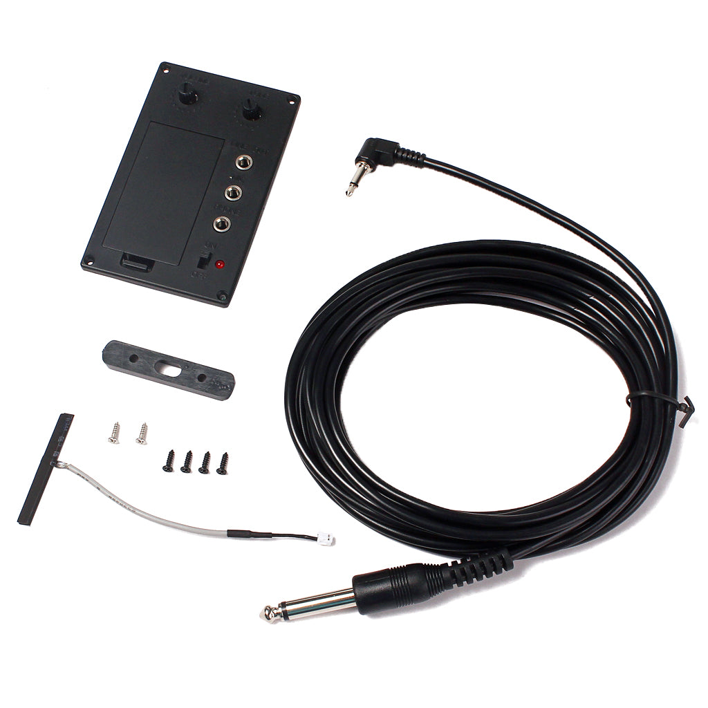 Violin Silent EQ Pickup with Output Plug Wire Cable Piezo Set Electric Violin Accessory