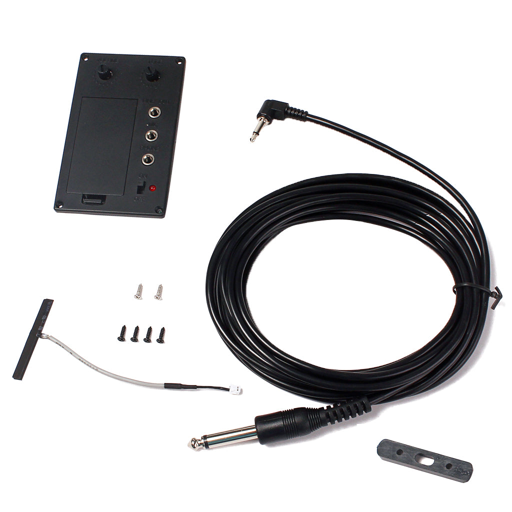 Violin Silent EQ Pickup with Output Plug Wire Cable Piezo Set Electric Violin Accessory