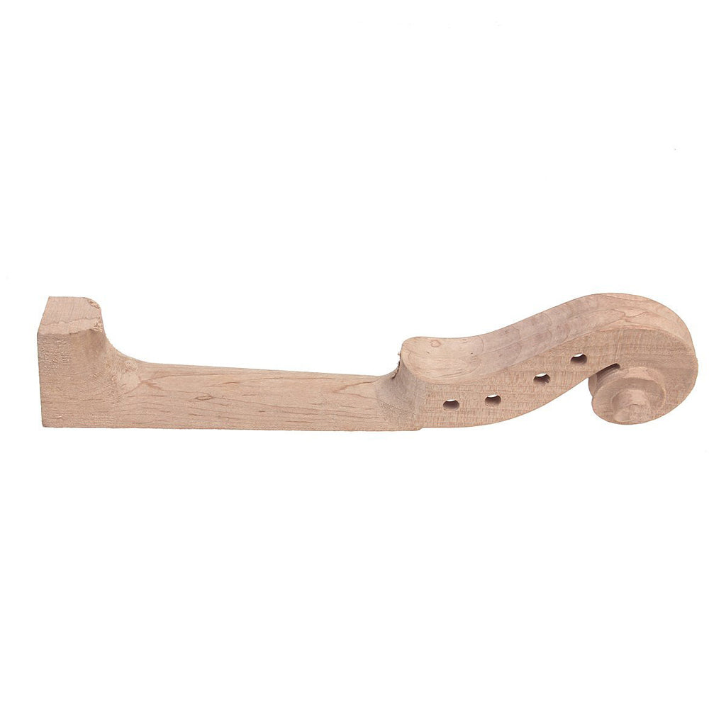 Violin Maple Wood Fingerboard + Neck Scroll for 4/4 Violin Parts Maker Accessory