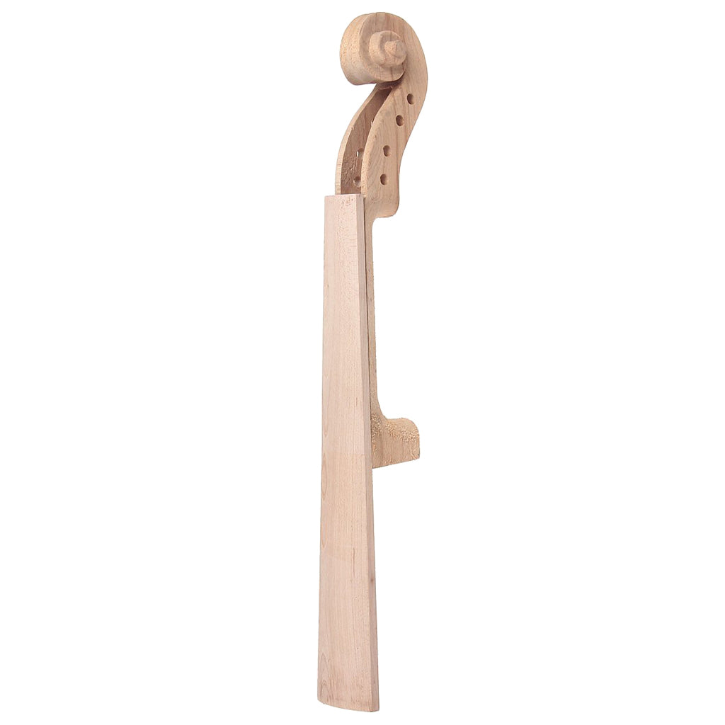 Violin Maple Wood Fingerboard + Neck Scroll for 4/4 Violin Parts Maker Accessory