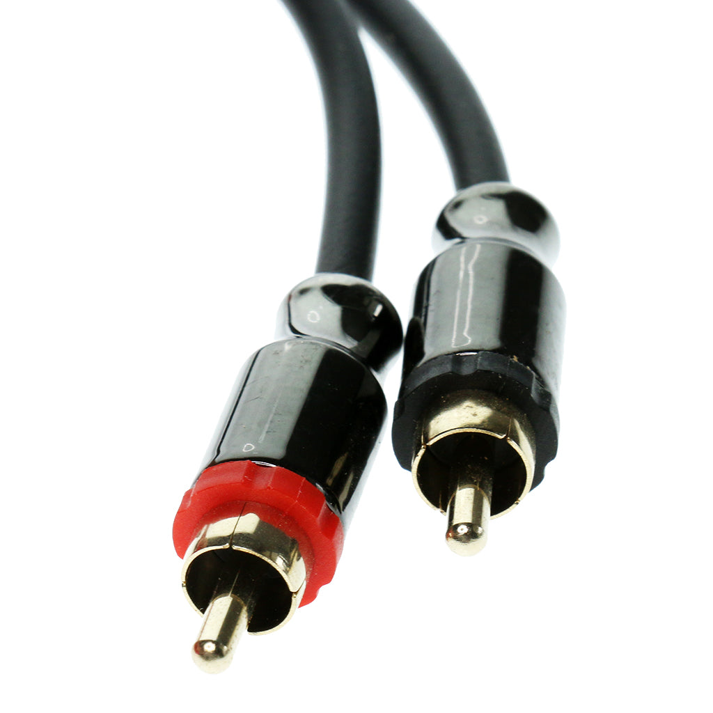 High Quality 300cm Male RCA Car Audio Power Cable Conversion Kit for DVD Player, Subwoofer, Digital Satellite Receivers