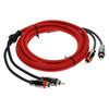 High Quality 300cm Male RCA Car Audio Power Cable Conversion Kit for DVD Player, Subwoofer, Digital Satellite Receivers