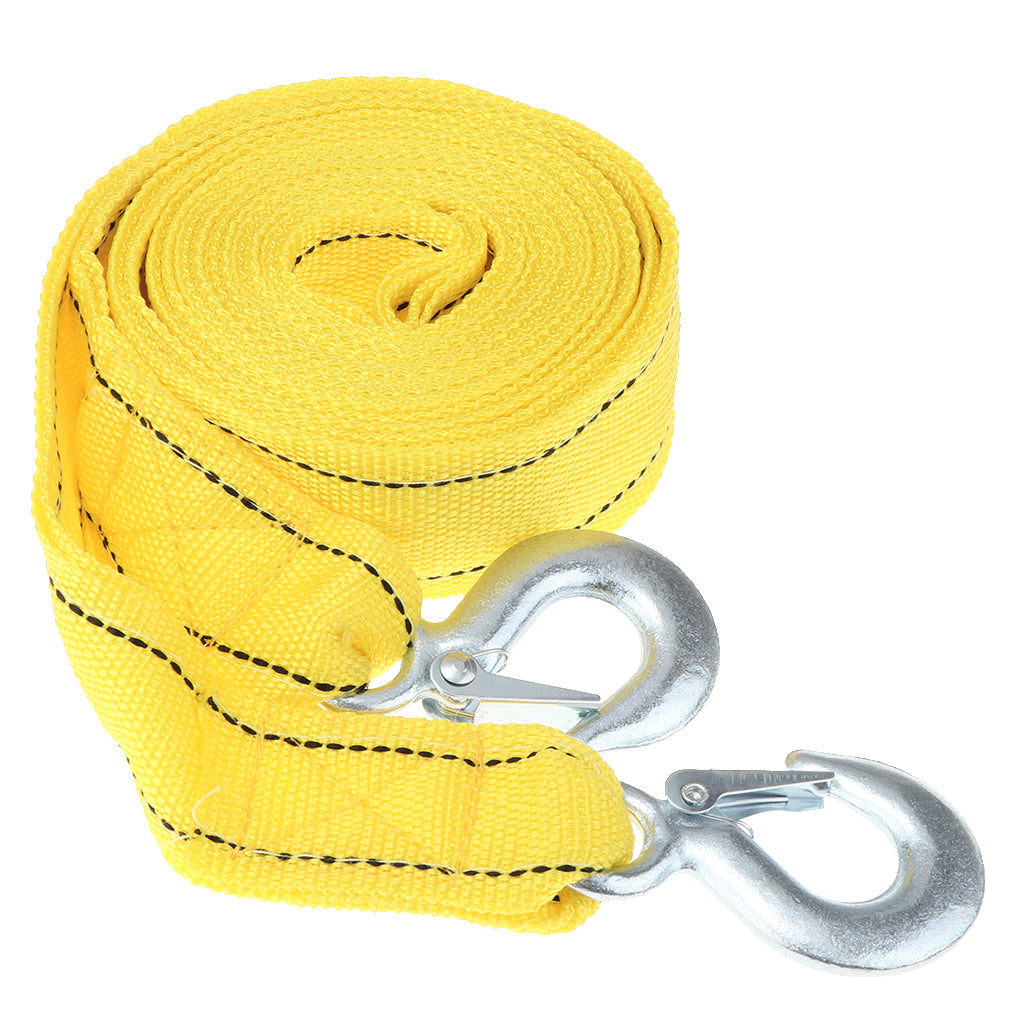 4m 5 Tons Strong Tow Rope Pull Strap Double Layer Nylon Trailer Belt