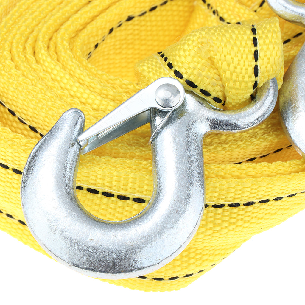 4m 5 Tons Strong Tow Rope Pull Strap Double Layer Nylon Trailer Belt