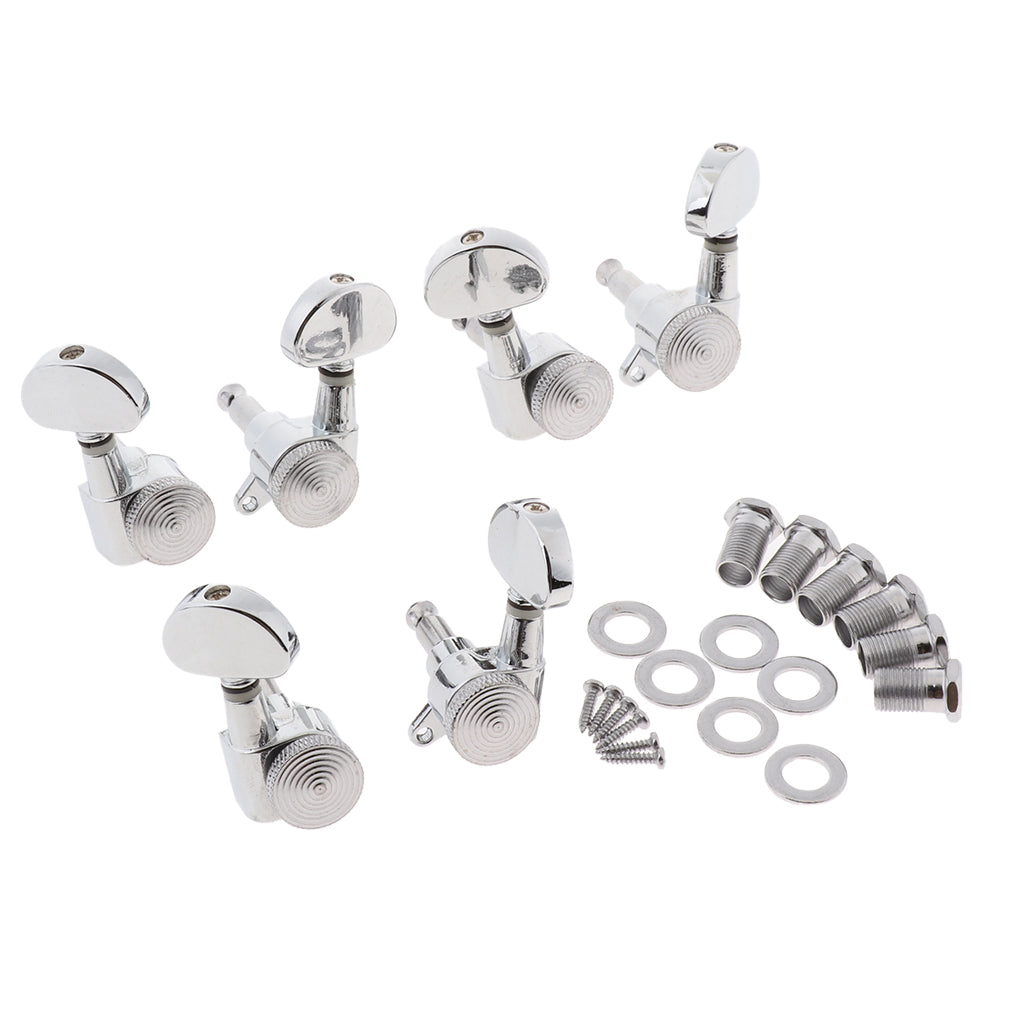 3R3L Locked String Tuning Pegs keys Tuners Machine Heads Guitar Acces-Chrome