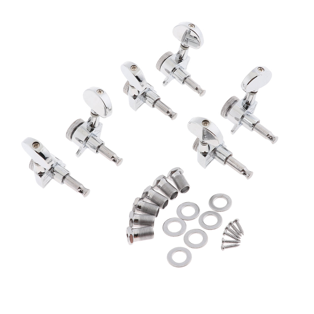 3R3L Locked String Tuning Pegs keys Tuners Machine Heads Guitar Acces-Chrome