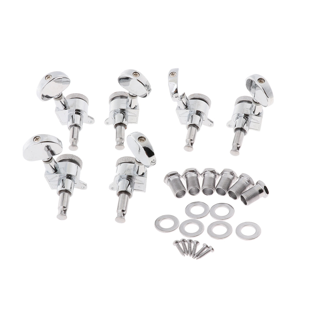 3R3L Locked String Tuning Pegs keys Tuners Machine Heads Guitar Acces-Chrome