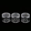 12 Pieces Clear Empty Jars Small Plastic Round Containers for Nail Art Rhinestones,Gems,Jewelry Beads,Crafts,Cosmetic,Lotion Storage