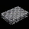 12 Pieces Clear Empty Jars Small Plastic Round Containers for Nail Art Rhinestones,Gems,Jewelry Beads,Crafts,Cosmetic,Lotion Storage