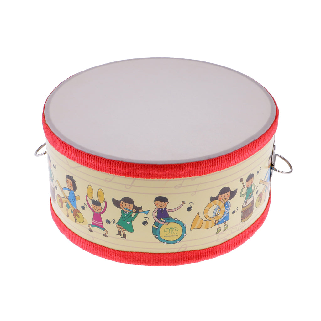 Portable Snare Drum with Wooden Drumsticks for Children Educational Toys Christmas Gift