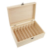 8 Rows Natural Wooden Essential Oil Box Case Holds 5ml/10ml/30ml Aromatherapy Oil Bottles