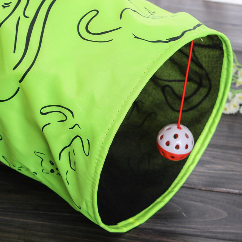 Portable Cat Tunnel Toys Collapsible Pet Fun Tunnel Dog Rabbit Play With Ring Ball