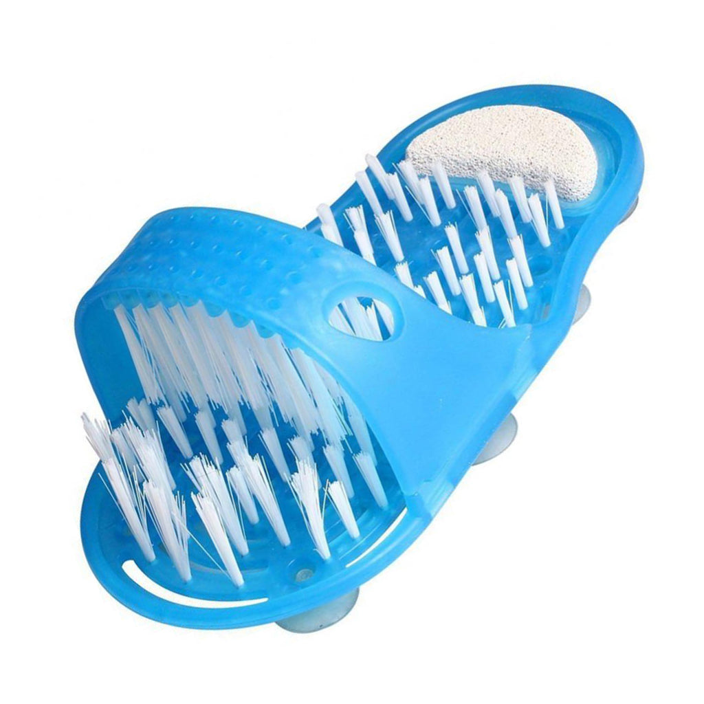 1 Piece Bathroom Foot Care Tool Easy Feet Massager Clean Slipper with Scrubber Brush