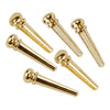 6Pcs Brass Bridge Pins Peg+Saddle Nut Slotted for 6-String Folk Guitar Replacement Parts