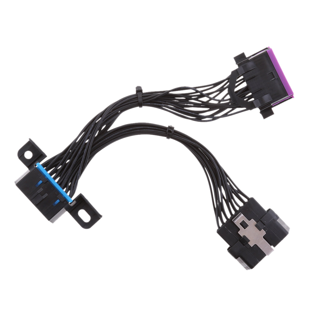 16-Pin OBD2 OBDII Y Splitter Male to Female Connector Extension Cable