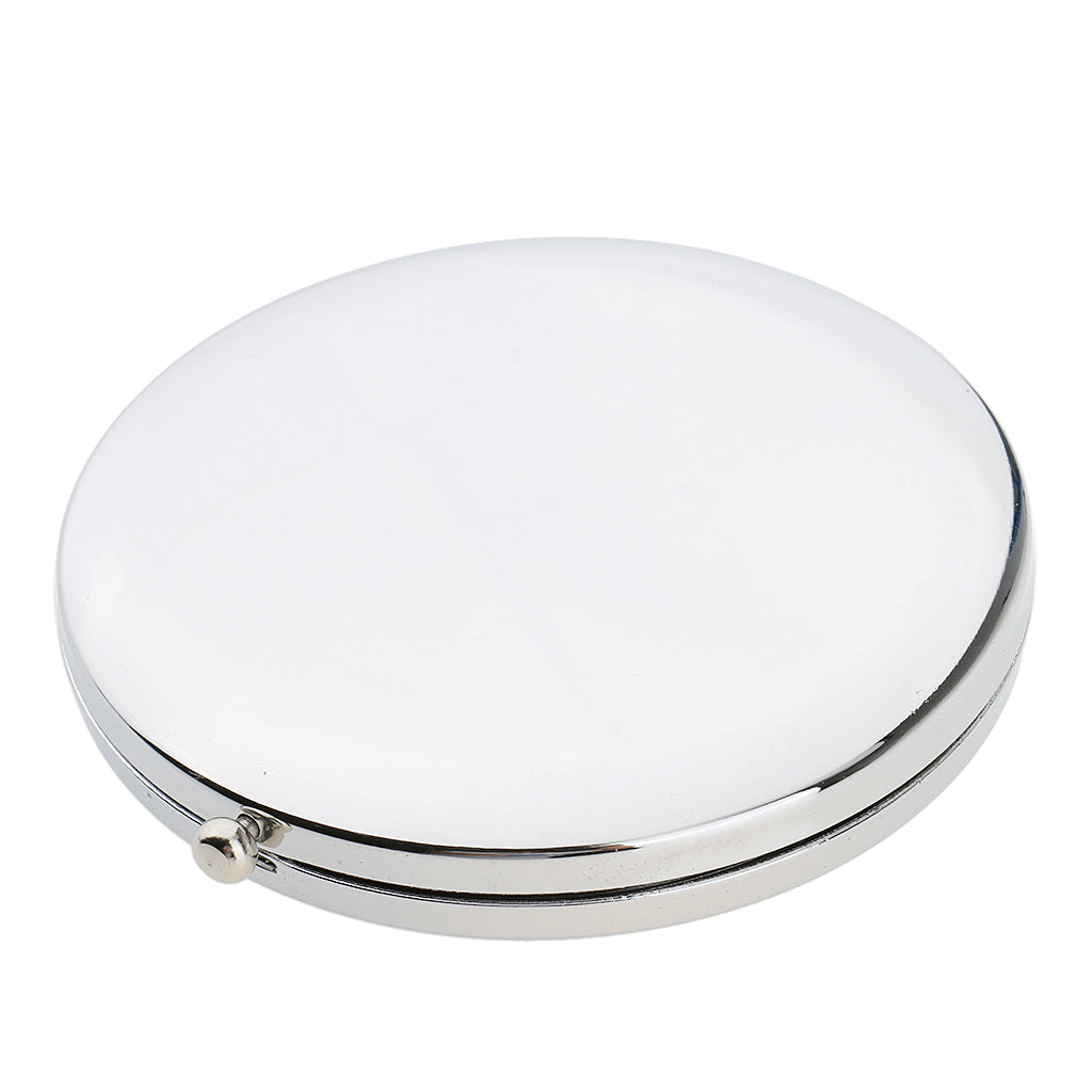 2 Pieces Mini Round Collapsible Cosmetic Compact Double Sides Makeup Mirror