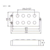 Open Style Humbucker Pickup Dual Coils for 4-String Electric Bass Repacement