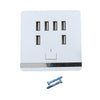 6 USB Port 3.4A Wall Electrical Socket Wall Charger Outlet Power Adapter Faceplate Socket Plate Panel For Charging