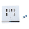 6 USB Port 3.4A Wall Electrical Socket Wall Charger Outlet Power Adapter Faceplate Socket Plate Panel For Charging