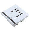 6 USB Port 3.4A Wall Electrical Socket Wall Charger Outlet Power Adapter Faceplate Socket Plate Panel For Charging