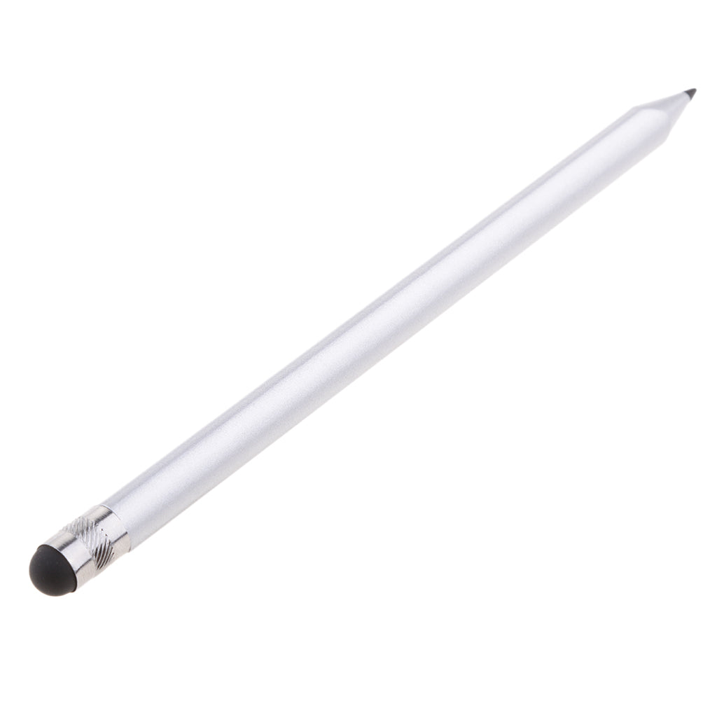 Useful Touch Stylus Pen with Two Uses, for Capacitive and Resistive Touch Screen Universal Touch Screen Stylus Pen Silver